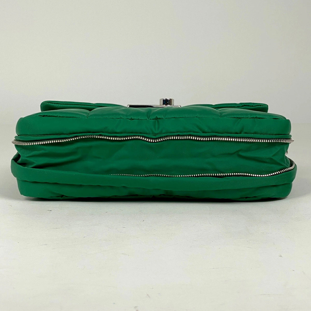 Prada Bomber Chain Shoulder Bag Logo Green - Picture 3 of 7